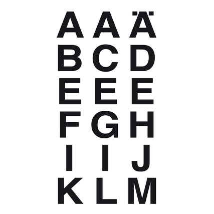 HERMA Buchstabenetikett 20 mm A-Z 36 Etik./Pack. transparent/schwarz Produktbild pa_produktabbildung_1 XL