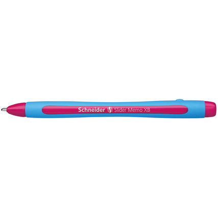 Kugelschreiber in pink und blau mit breiter Mine und ergonomischem Design.