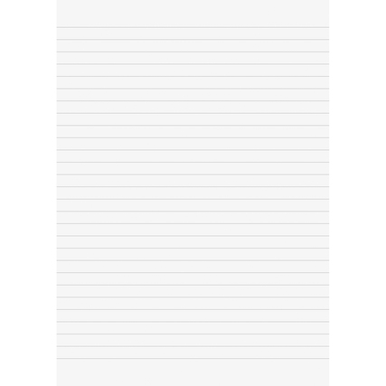 Liniertes DIN A4-Papier in weiß mit blauer Einbandfarbe, 50 Blatt.