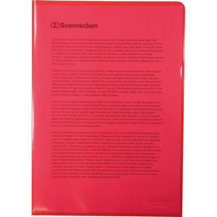 Soennecken Sichthülle DIN A4 120 µm 100 St./Pack. rot Produktbild pa_produktabbildung_1 XL