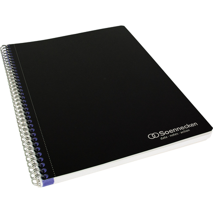 Soennecken Collegeblock Meetingbook date notes action DIN A4+ liniert 90g/m² schwarz 80 Bl.