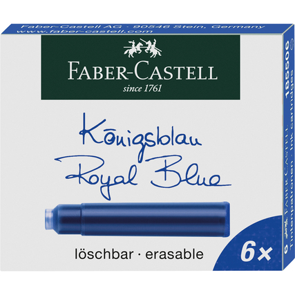 Faber-Castell Tintenpatrone Standard löschbar königsblau Produktbild pa_produktabbildung_1 XL