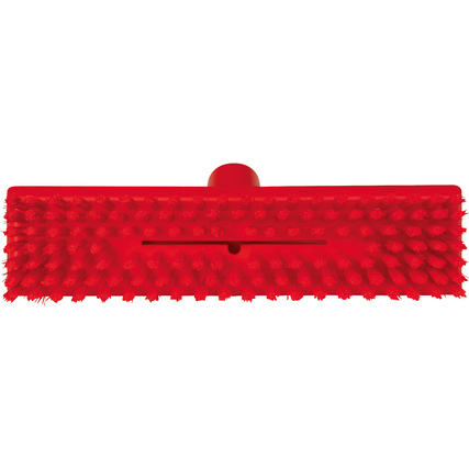 Roter Schrubber mit Wasserdurchlauf für die Reinigung von Böden und Wänden.