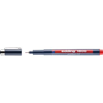 edding Fineliner 1800 profipen 0,5 mm rot Produktbild pa_produktabbildung_1 XL