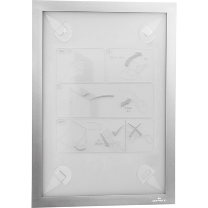 DURABLE Magnetrahmen WALLPAPER DIN A3 silber Produktbild pa_produktabbildung_1 XL