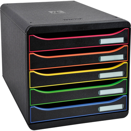 Exacompta Schubladenbox BIG-BOX plus Black Office schwarz/harlekin Produktbild pa_produktabbildung_1 XL