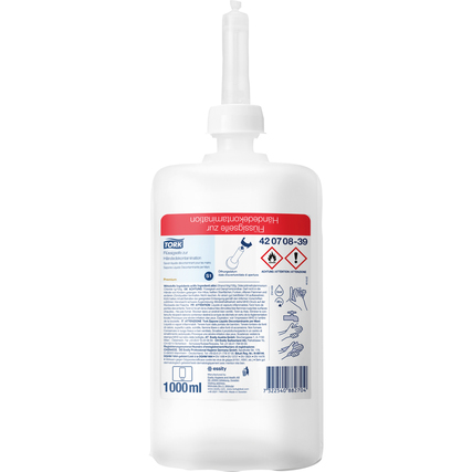 Tork Flüssigseife Biozidprodukte vorsichtig verwenden. Vor Gebrauch stets Etikett und Produktinformationen lesen. neutral dermatologisch getestet antibakteriell pH-Wert: 7,5 Ausführung des Behälters: Kartusche Material des Behälters: Kunststoff 1l