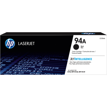 Schwarzer HP Toner 94A in einer Verpackung mit technischen Details und Marke.
