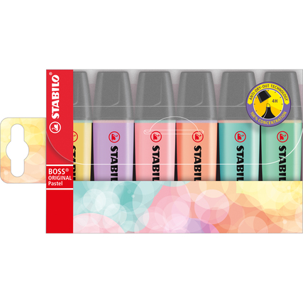 STABILO® Textmarker BOSS® ORIGINAL Pastel 6 St./Pack. Produktbild pa_produktabbildung_1 XL