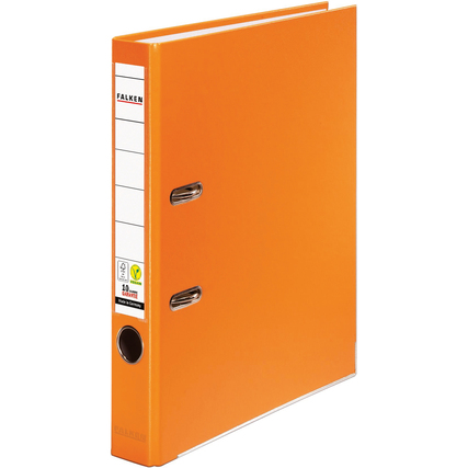 Falken Ordner Color Vegan Kunststoff DIN A4 50 mm orange Produktbild pa_produktabbildung_1 XL