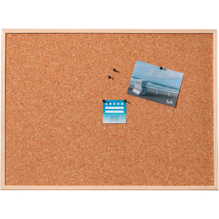 DAHLE Pinnwand 90 x 60 cm (B x H) Maße der Oberfläche: 87 x 57 cm (B x H) Kork Material des Rahmens: Holz braun