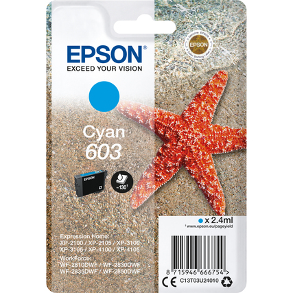 Epson Tintenpatrone 603 cyan Produktbild pa_produktabbildung_1 XL