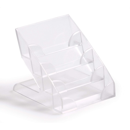 DURABLE Visitenkartenständer BUSINESS CARD DISPLAY BOX nicht gefüllt 240 Karten Kunststoff transparent