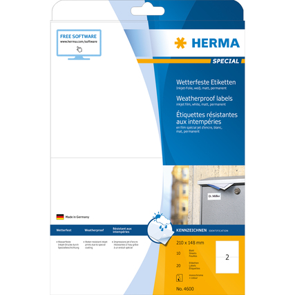 HERMA Folienetikett SPECIAL 210 x 148 mm (B x H) Produktbild pa_produktabbildung_2 XL