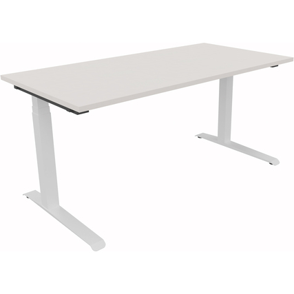 Schreibtisch all in one 1.600 x 645-1.275 x 800 mm (B x H x T) verkehrsweiß diamantweiß Produktbild pa_produktabbildung_1 XL