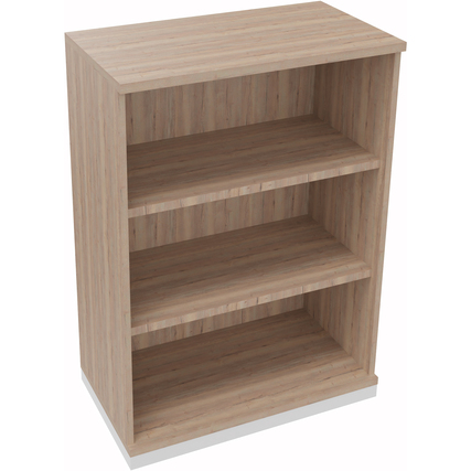 Regal endless 3 Ordnerhöhen 800 x 1.133 x 442 mm (B x H x T) verkehrsweiß eiche natur Produktbild pa_produktabbildung_1 XL