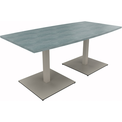 Konferenztisch communication 1.800 x 720 x 800/900 mm (B x H x T) silberaluminium beton hell Produktbild pa_produktabbildung_1 XL