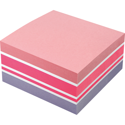 Soennecken Haftnotizwürfel Farbmix Brilliant 400 Bl. rot, weiß, pink, violett Produktbild pa_produktabbildung_1 XL