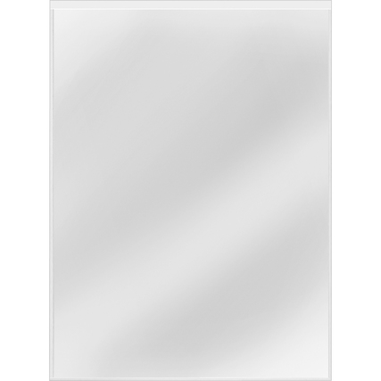 Weiße Sichttasche aus PVC-Folie für DIN A4 mit magnetischer Rückseite.