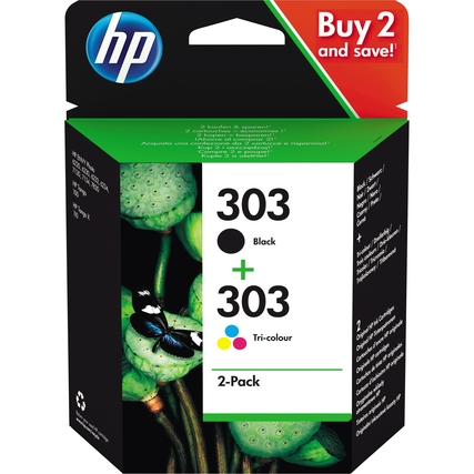 HP Tintenpatrone 303 schwarz, cyan/magenta/gelb Produktbild pa_produktabbildung_1 XL