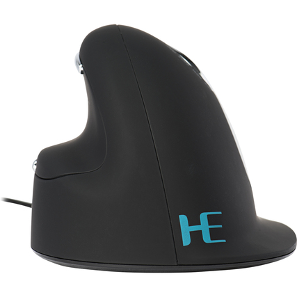 Ergonomische vertikale PC-Maus mit seitlicher Ansicht für Rechtsanwender.