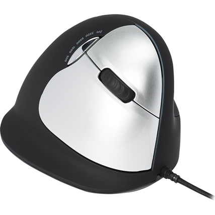 R-Go Tools Optische PC Maus HE Mouse Rechtshänder ergonomisch USB-A schwarz