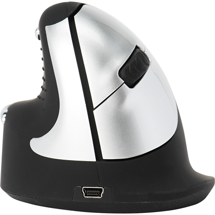 Linkshändermouse mit vertikalem Design und anpassbarer Taste in Seitenansicht.