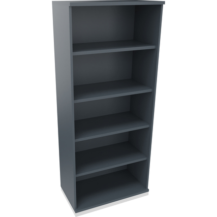 Regal endless 5 Ordnerhöhen 800 x 1.869 x 442 mm (B x H x T) verkehrsweiß lavagrau Produktbild pa_produktabbildung_1 XL