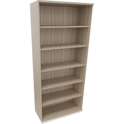 Regal endless 6 Ordnerhöhen 1.000 x 2.221 x 442 mm (B x H x T) verkehrsweiß eiche natur Produktbild pa_produktabbildung_1 XL