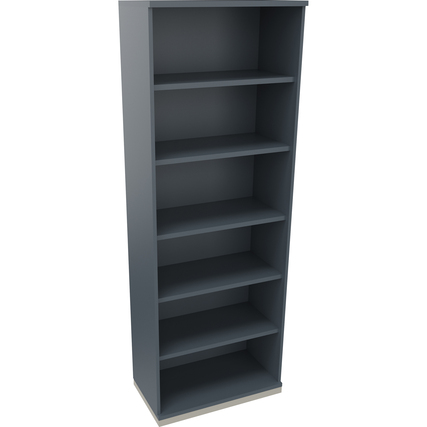 Regal endless 6 Ordnerhöhen 800 x 2.221 x 442 mm (B x H x T) silberaluminium lavagrau Produktbild pa_produktabbildung_1 XL