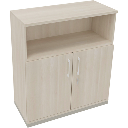 Regalschrank endless 1.000 x 1.133 x 442 mm (B x H x T) silberaluminium akazie hell Produktbild pa_produktabbildung_1 XL
