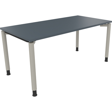 Schreibtisch all in one 1.600 x 680-820 x 800 mm (B x H x T) lavagrau silberaluminium Produktbild pa_produktabbildung_1 XL