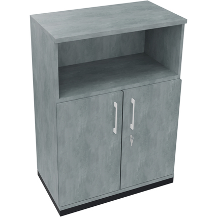 Regalschrank endless 800 x 1.133 x 442 mm (B x H x T) anthrazit metallic beton hell Produktbild pa_produktabbildung_1 XL