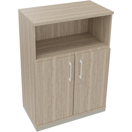 Regalschrank endless 800 x 1.133 x 442 mm (B x H x T) silberaluminium eiche natur Produktbild pa_produktabbildung_1 XL