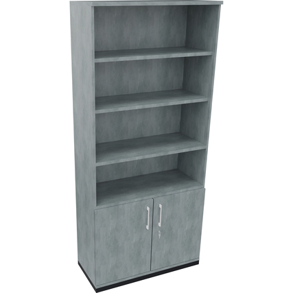 Regalschrank endless 1.000 x 2.221 x 442 mm (B x H x T) anthrazit metallic beton hell Produktbild pa_produktabbildung_1 XL