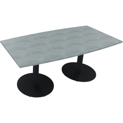 Konferenztisch communication 1.800 x 720 x 800/900 mm (B x H x T) anthrazit metallic beton hell Produktbild pa_produktabbildung_1 XL