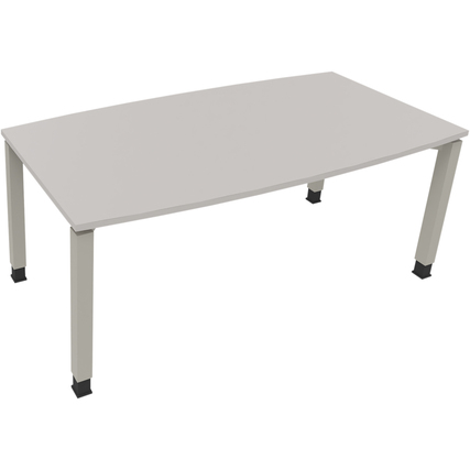 Konferenztisch communication 1.800 x 680-820 x 800/900 mm (B x H x T) silberaluminium lichtgrau Produktbild pa_produktabbildung_1 XL