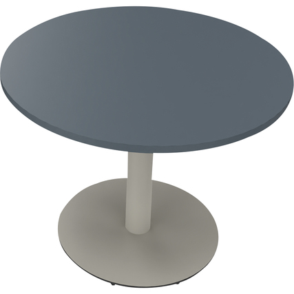 Konferenztisch communication rund 1.000 x 720 mm (Ø x H) silberaluminium lavagrau Produktbild pa_produktabbildung_1 XL