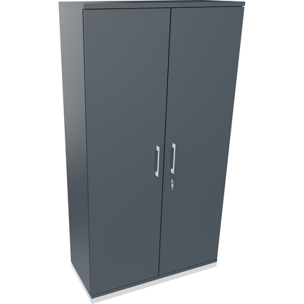 Flügeltürenschrank endless 1.000 x 1.869 x 442 mm (B x H x T) verkehrsweiß lavagrau Produktbild pa_produktabbildung_1 XL