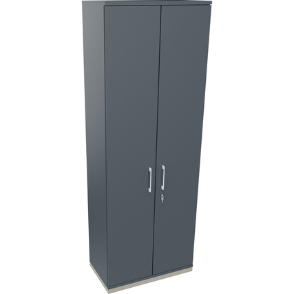 Flügeltürenschrank endless 800 x 2.221 x 442 mm (B x H x T) silberaluminium lavagrau Produktbild pa_produktabbildung_1 XL