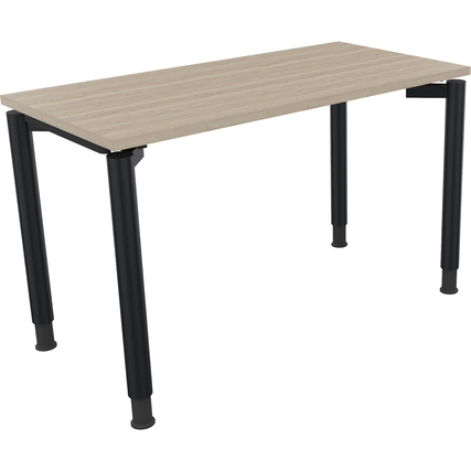 Schreibtisch all in one 1.200 x 680-820 x 600 mm (B x H x T) Vierfuß Rundrohr eiche natur anthrazit metallic Produktbild pa_produktabbildung_1 XL