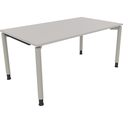 Schreibtisch all in one 1.600 x 680-820 x 900 mm (B x H x T) Vierfuß Rundrohr lichtgrau silberaluminium Produktbild pa_produktabbildung_1 XL