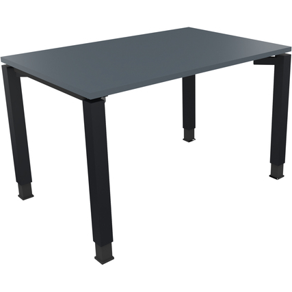Schreibtisch all in one 1.200 x 680-820 x 800 mm (B x H x T) Vierfuß Quadratrohr lavagrau anthrazitmetallic Produktbild pa_produktabbildung_1 XL