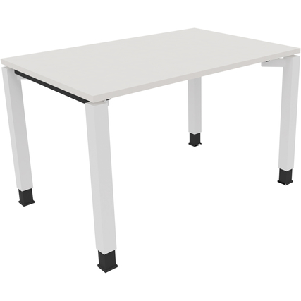 Schreibtisch all in one 1.200 x 680-820 x 800 mm (B x H x T) Vierfuß Quadratrohr diamantweiß verkehrsweiß Produktbild pa_produktabbildung_1 XL