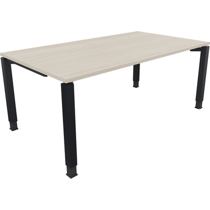 Schreibtisch all in one 1.800 x 680-820 x 1.000 mm (B x H x T) Vierfuß Quadratrohr akazie hell anthrazitmetallic Produktbild pa_produktabbildung_1 XL