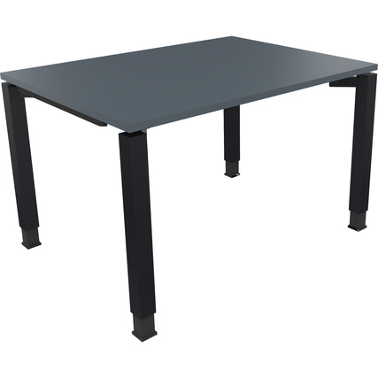 Schreibtisch all in one 1.200 x 680-820 x 900 mm (B x H x T) Vierfuß Quadratrohr lavagrau anthrazit metallic Produktbild pa_produktabbildung_1 XL