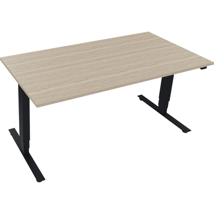 Schreibtisch Move 2.0 1.600 x 625-1.285 x 800 mm (B x H x T) eiche natur anthrazit metallic Produktbild pa_produktabbildung_1 XL