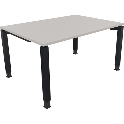 Schreibtisch all in one 1.400 x 680-820 x 1.000 mm (B x H x T) Vierfuß Quadratrohr lichtgrau anthrazitmetallic Produktbild pa_produktabbildung_1 XL