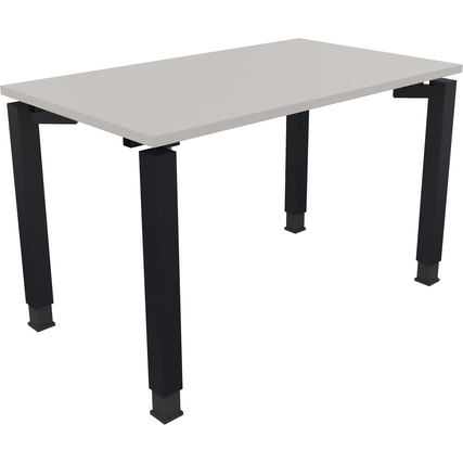 Schreibtisch all in one 1.200 x 680-820 x 700 mm (B x H x T) Vierfuß Quadratrohr lichtgrau anthrazit metallic Produktbild pa_produktabbildung_1 XL