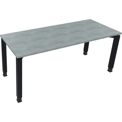 Schreibtisch all in one 1.800 x 680-820 x 700 mm (B x H x T) Vierfuß Quadratrohr beton hell anthrazit metallic Produktbild pa_produktabbildung_1 XL